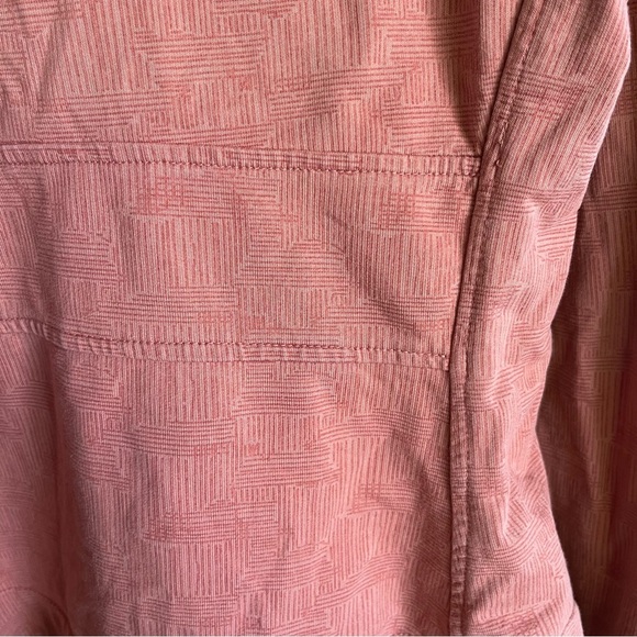 CMC Color Me Cotton Stylish Peach Jacket with Hood Crosshatch Design - Picture 11 of 13